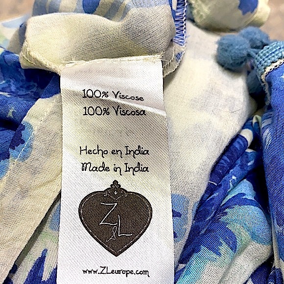 Z & L Europe Blue Floral Boho Maxi Dress - Picture 11 of 16